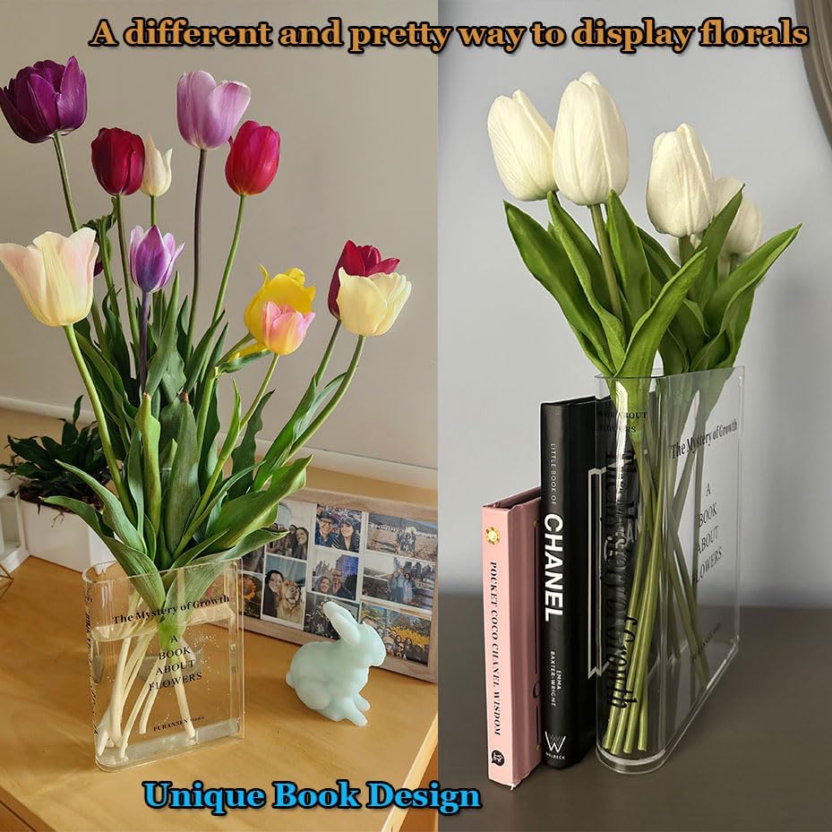 Clear Book Vase
