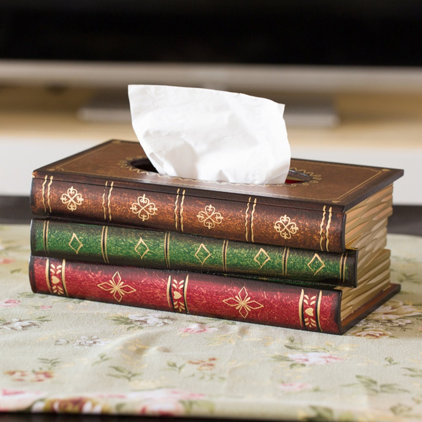 Vintage Book Tissue Box