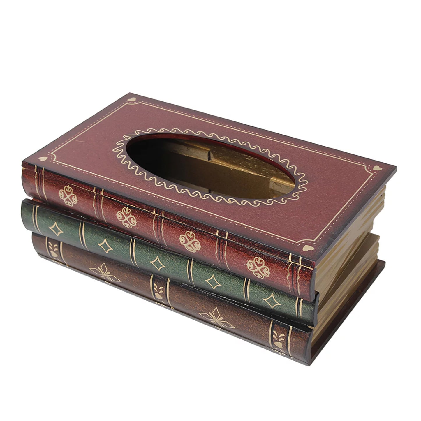 Vintage Book Tissue Box