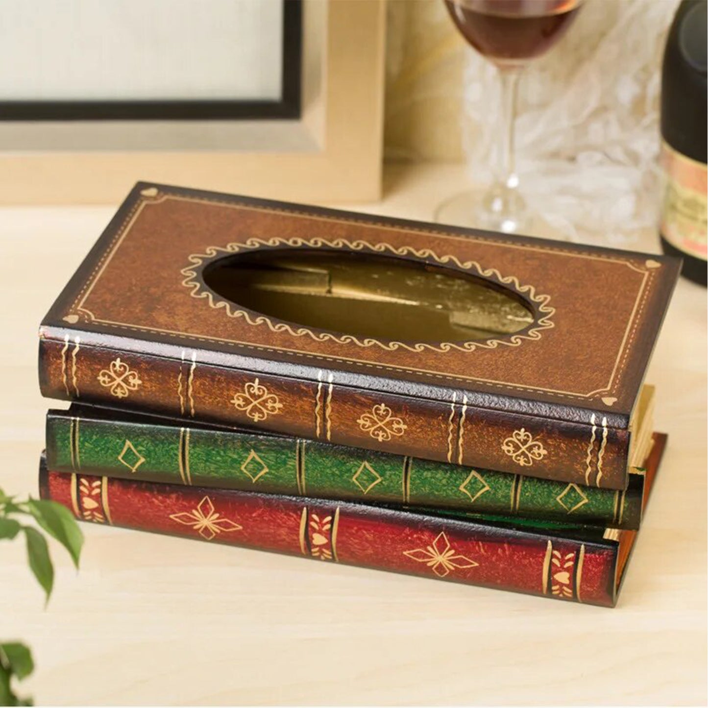 Vintage Book Tissue Box