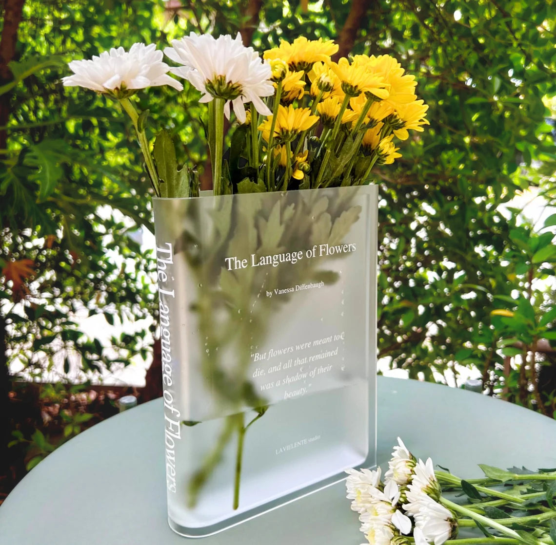 Clear Book Vase