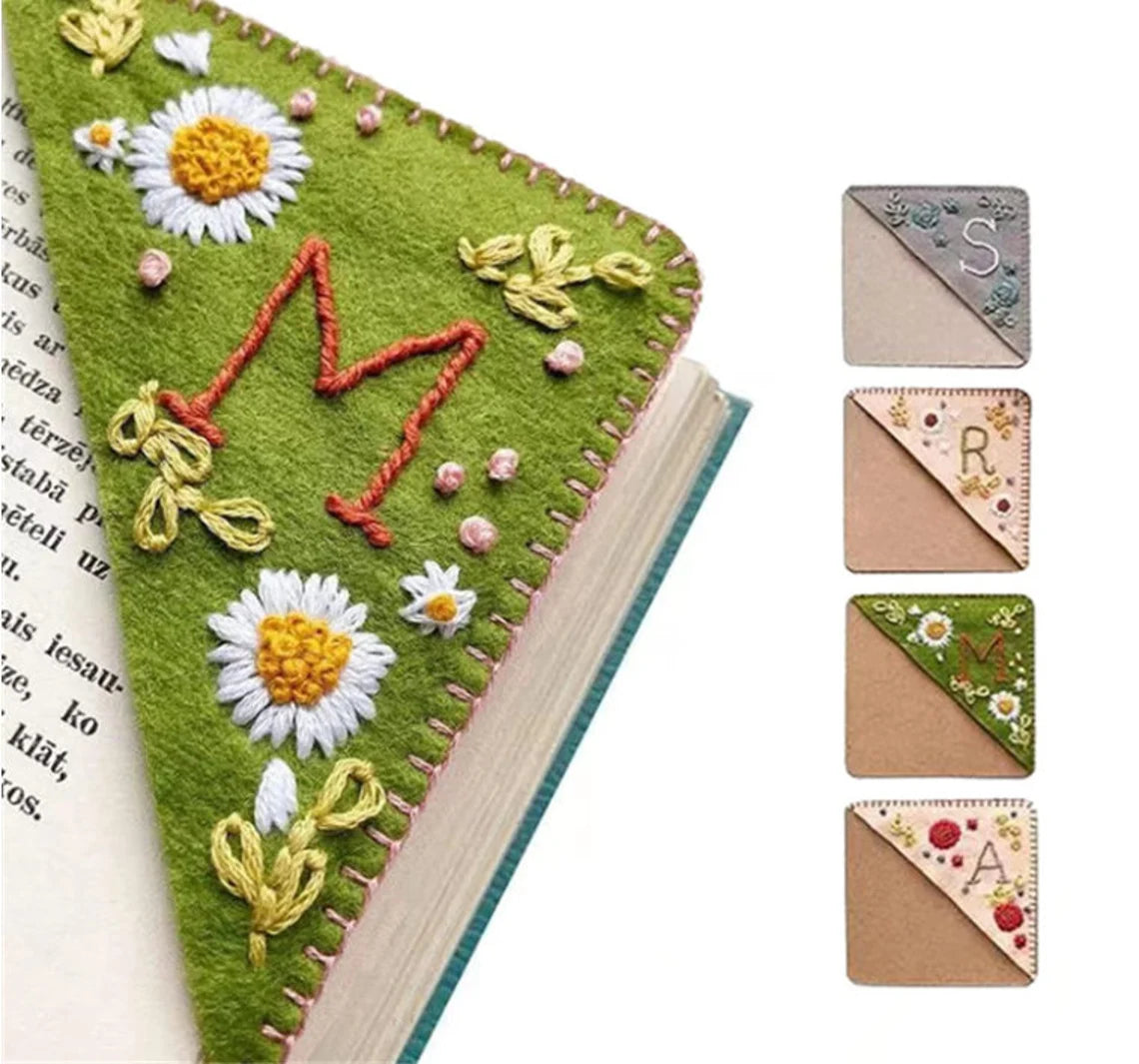 Embroidered Corner Bookmark