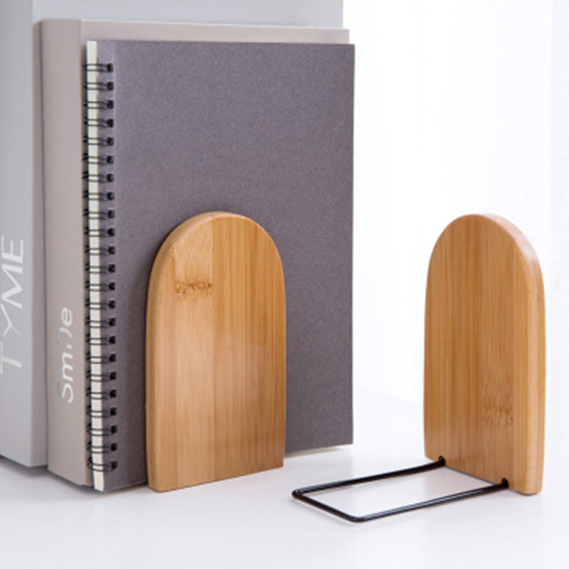 Bamboo Bookends for Bookshelf