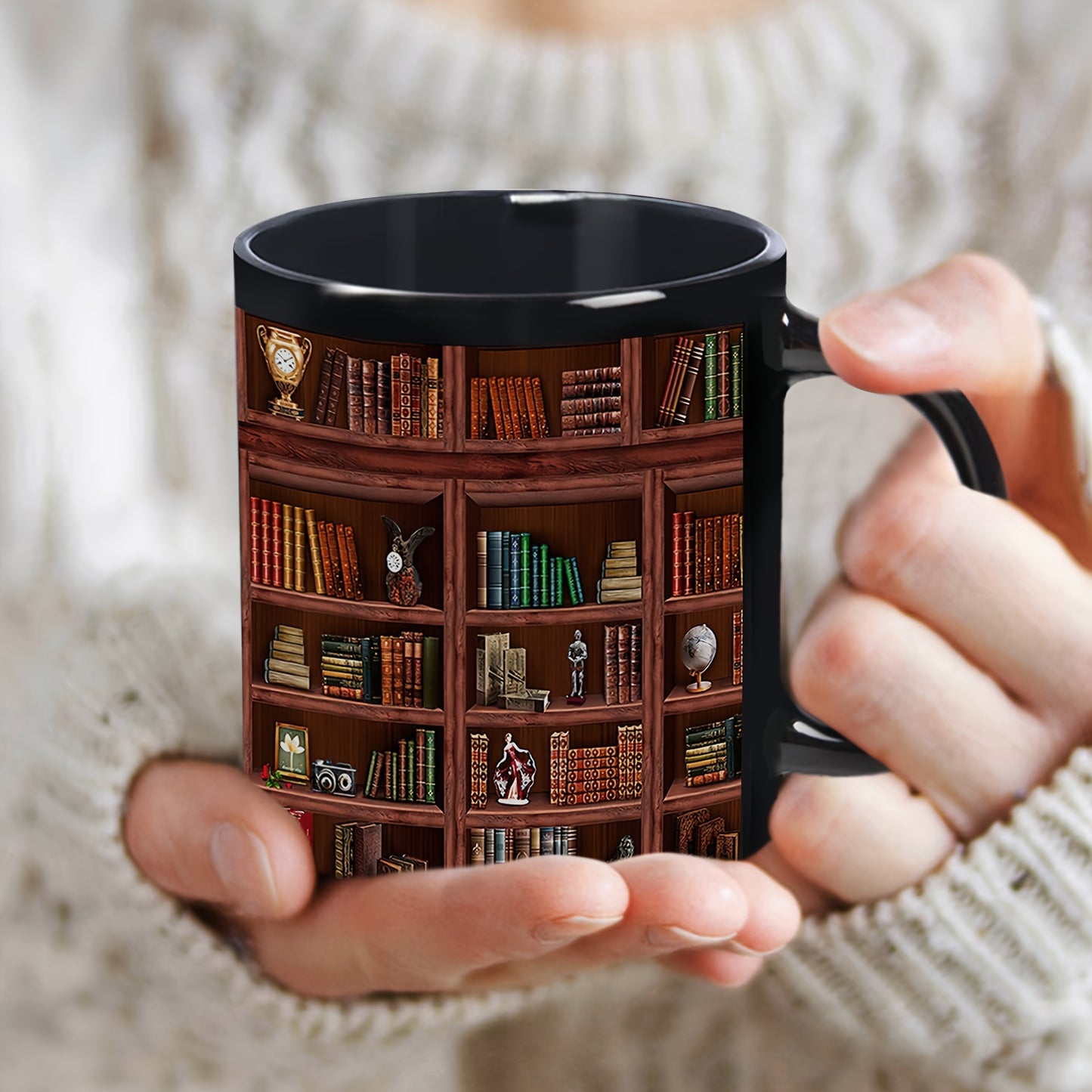 Library Bookshelf Mug