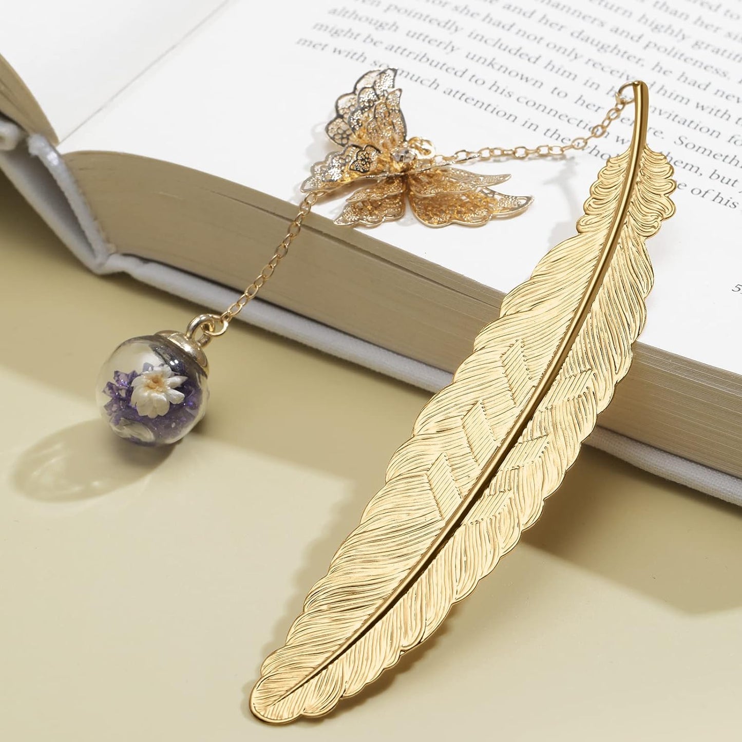 Metal Feather Bookmark