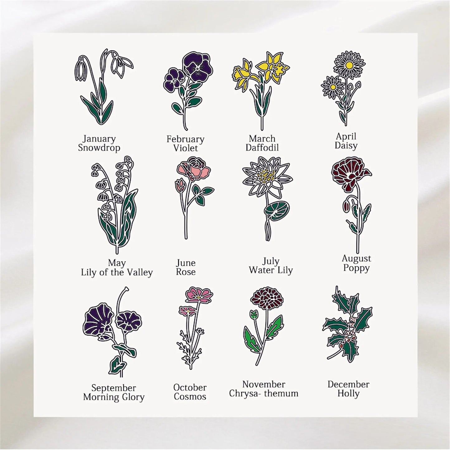 Custom Birth Flower Bookmark